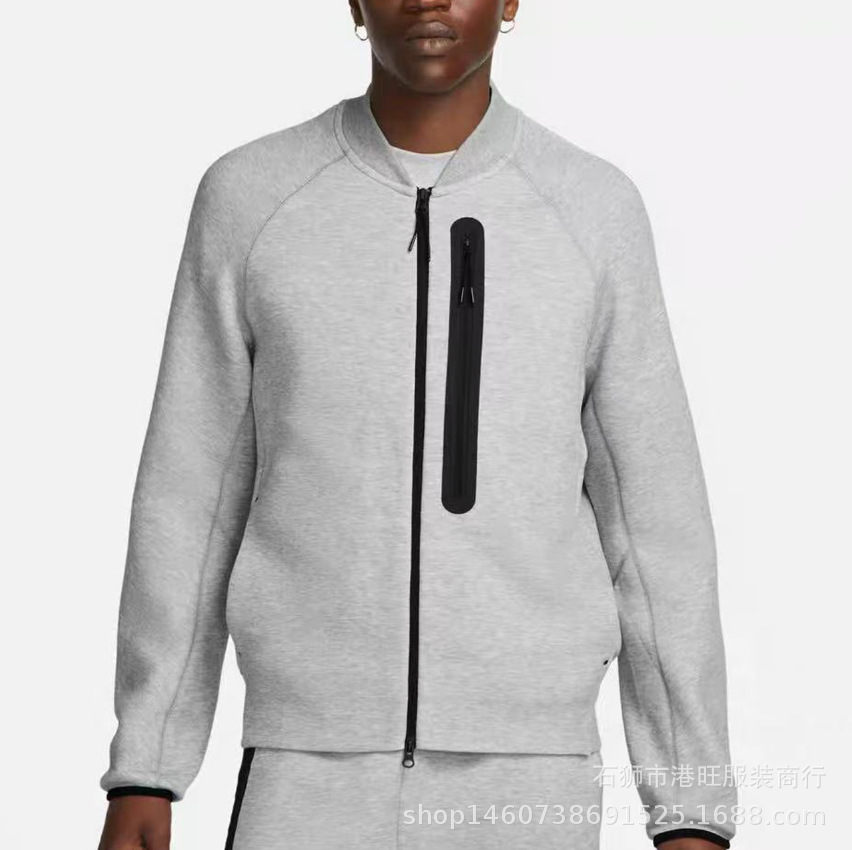 Spring Men's Sports Sweatshirt with Small Hook Embroidery Baseball Jacket 350g Loose Large Size Casual Jacket Fitness Wear