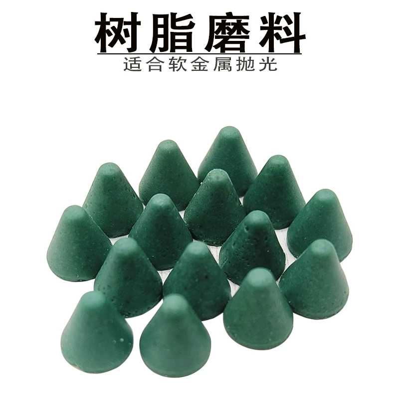 Треугольный абразивный пластиковый шлифовальный камень из смолы, конический пластиковый шлифовальный камень, пластиковый конус, желтый, 400 меш