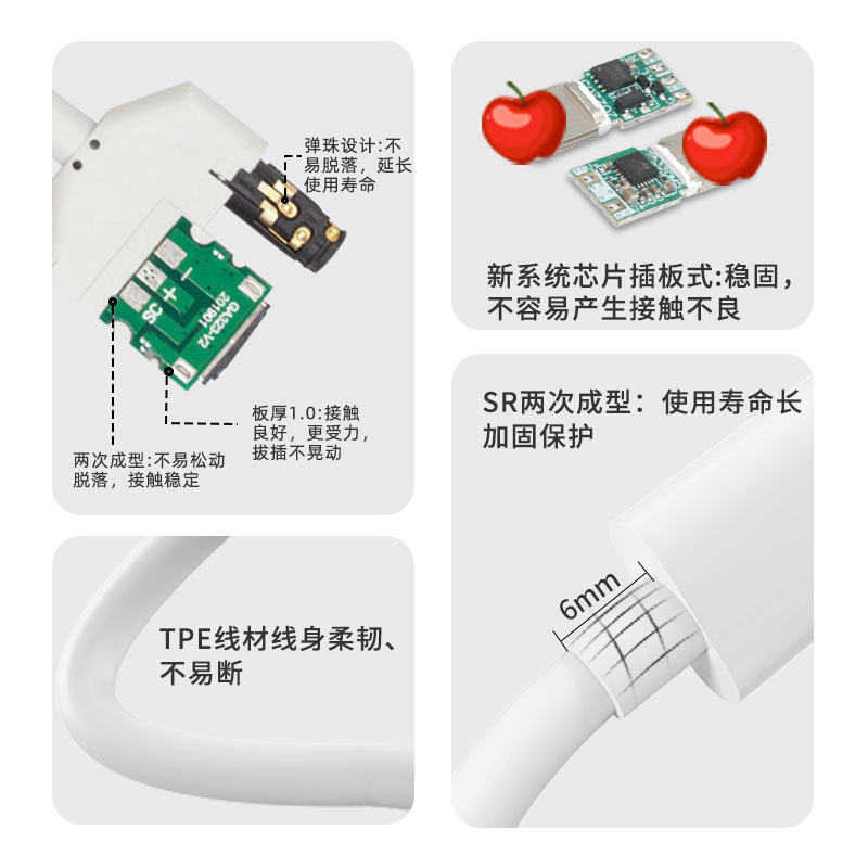 Adaptador de teléfono móvil typec cable adaptador de audio para auriculares convertidor de disco USB dos en uno para Apple Huawei