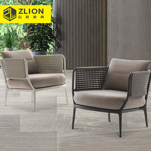 Leisure Outdoor Villa Sofa Courtyard Garden Furniture Hotel Terrace Sofa Combination B&B Rattan Sofa Chair Cover