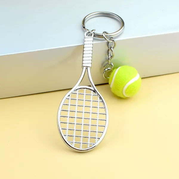 Creative Tennis Keychain Mini Sports Equipment Sports Souvenir Pendant School Prizes Small Gift Wholesale