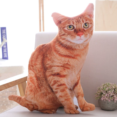 Stereo Dog Pillow Kitten, Oyuncaq yastıqlar - brown-cat-20cm