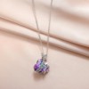 Crystal heart shaped, marine necklace, pendant