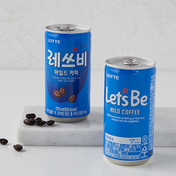 South Korea Lotte Coffee Drink 175ml Ready-to-drink Coffee Drink Mini Small Can Korean Style Flavor