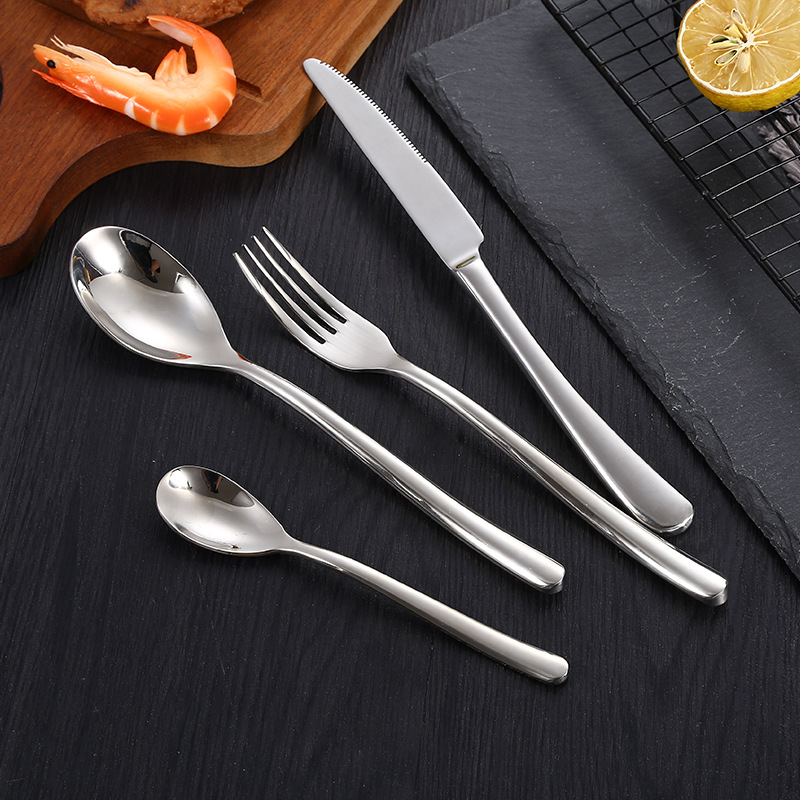 Stainless Steel Western Food Tableware Set Steak Knife,Fork And Spoon Hotel Restaurant Four-piece Gift Set