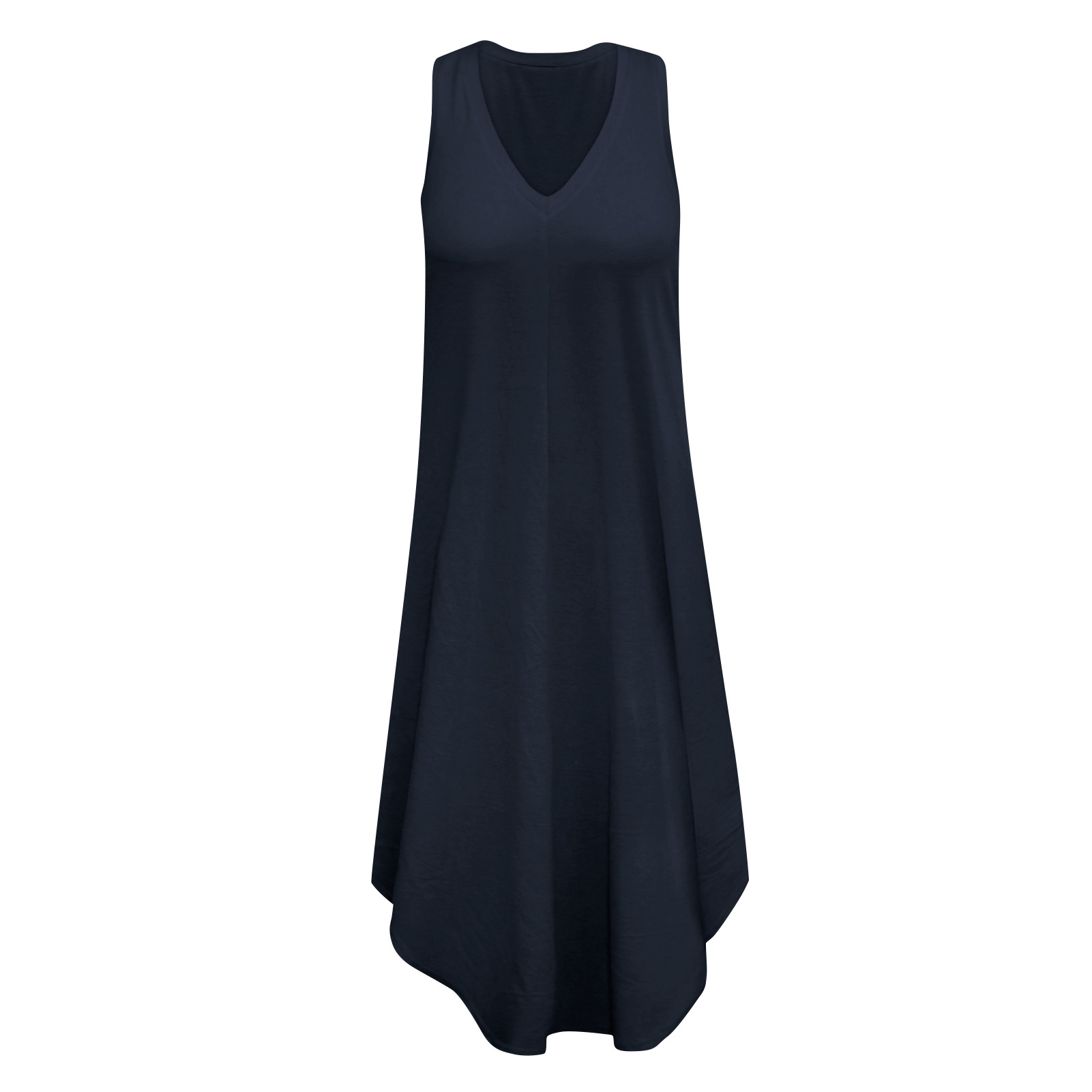 Sleeveless V-Neck Irregular Dress Image 1