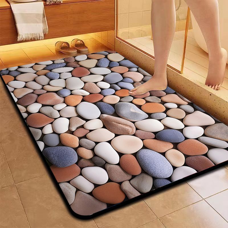 Alfombra de suelo de adoquines de diatomitas, almohadilla de pies absorbente de agua, almohadilla de pies antideslizante de baño resistente al desgaste image 20