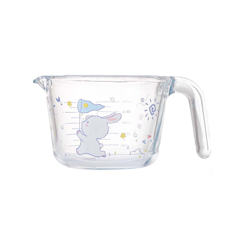 Nuevos productos de taza de medición de vidrio transparente para el hogar de gran capacidad engrosada taza de escala resistente a altas temperaturas taza de hornear cuchara de medición al por mayor
