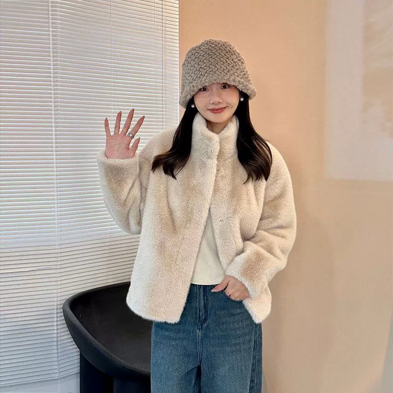 Short winter jacket, oversized loose fit, increased thickness, high-quality style