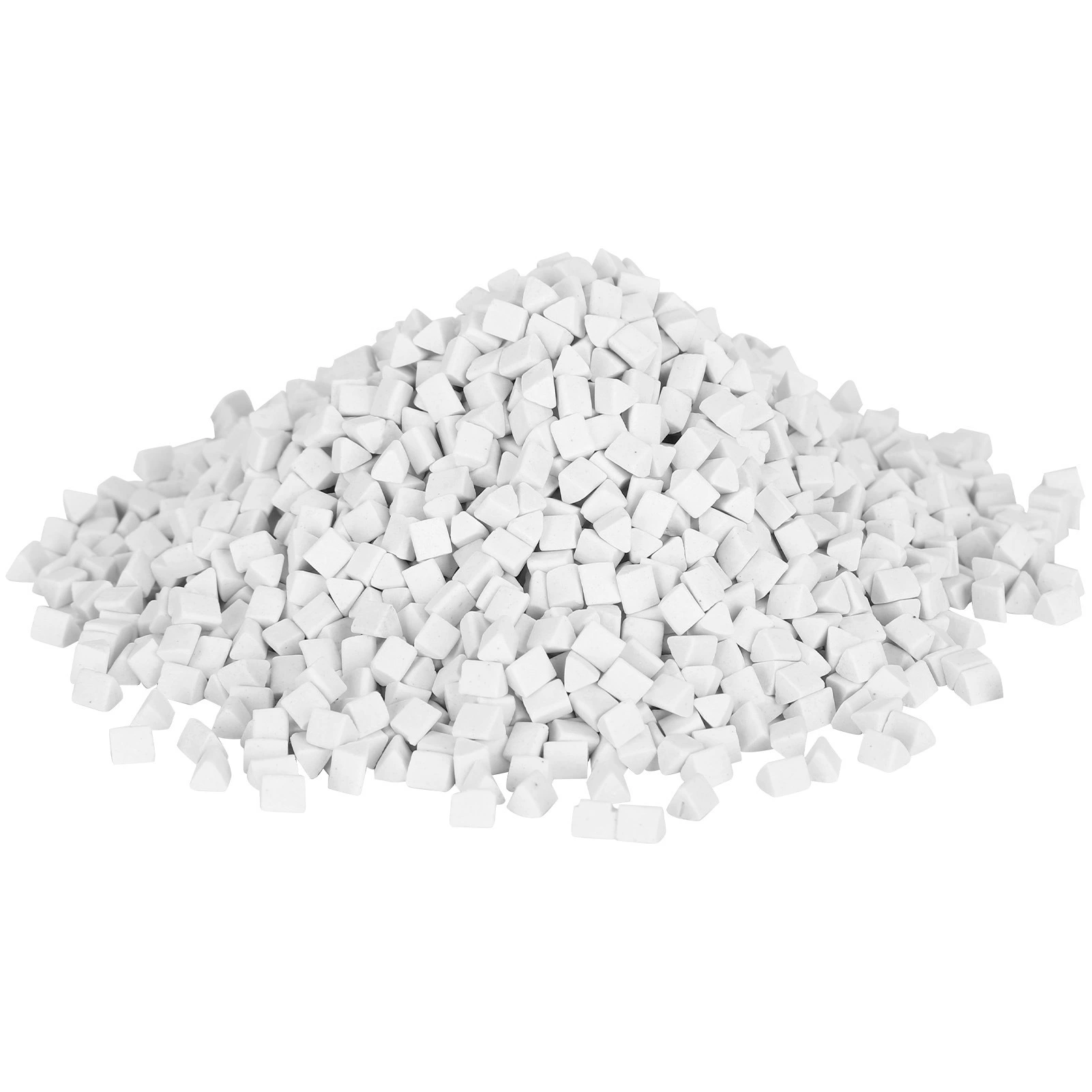 Полировка белого треугольника Абразивные зерна Нефрит Полировка песка Белый керамический треугольник Абразивный 4 ㎜ Вибрационная полировальная машина Шлифовальный станок