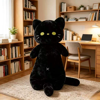 trade cross-border wholesale, Oyuncaq yastıqlar - black-cat-60cm-small-size-0175kg