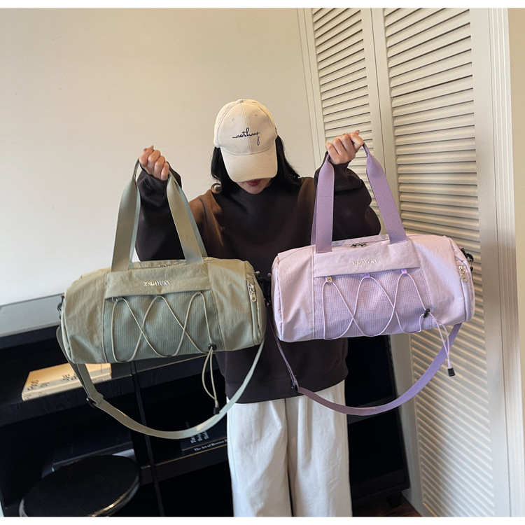 New Trendy Handheld Short-Distance Travel Bag Women's Fashion Lightweight Shoulder Crossbody Gym Bag with Independent Shoe Compartment Business Trip Luggage Bag