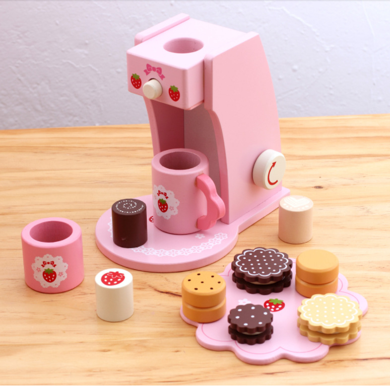 Pink strawberry coffee maker