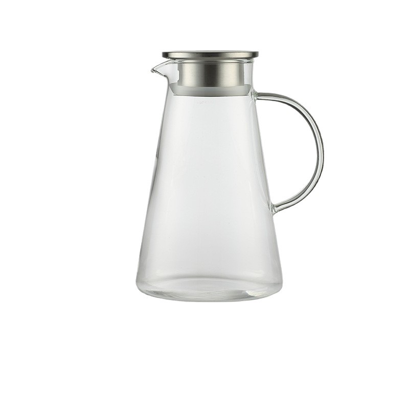 Hervidor de agua fría de alta borosilicona de vidrio resistente al calor hervidor de agua caliente doméstico fría hervidor de té de jugo de fruta de gran capacidad hervidor de té