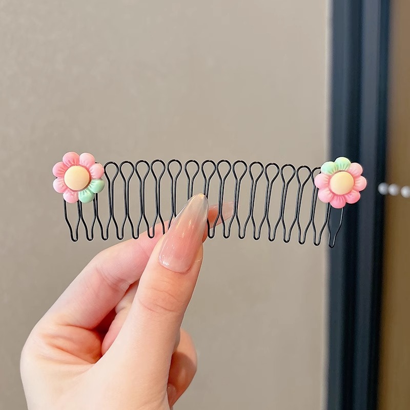 Arteto de acabado de cabello roto para niños niña linda tarjeta de cabello con peine niña bebé flequillo Haila peine horquilla tocado