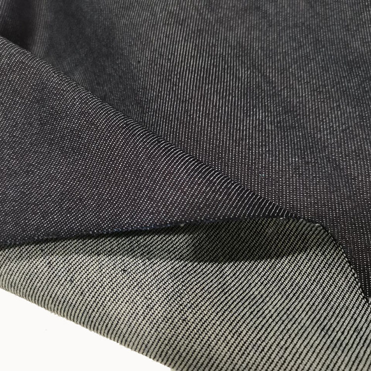 Ventas en caliente transpirable contracción China negro blando tela denim elástica tejido denim negro image 5