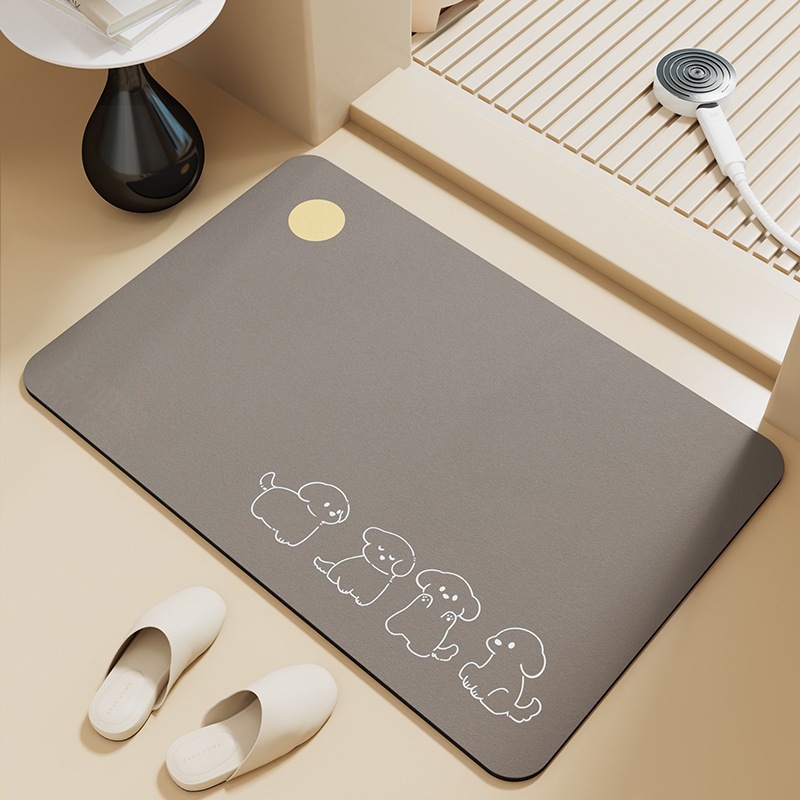 Diatomaceous Earth Bath Mat Quick Dry Non-slip Bathroom Mat_voghion.com