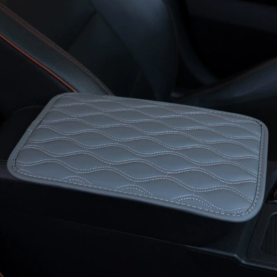 Center console armrest pad, car interior upgrade, scratch-resistant, wear-resistant, comfortable pad (Armrest box pad) - gray