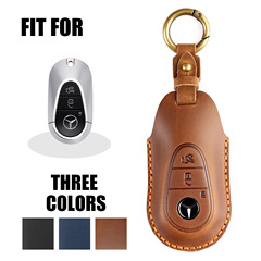 新款鑰匙包適用奔馳汽車鑰匙套殼S級真皮保護套高檔E級C級用品