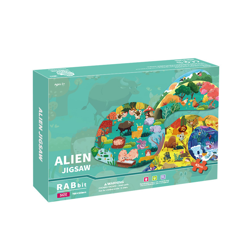 100 rompecabezas de papel avanzado educación temprana rompecabezas grande para niños diversión dinosaurio rompecabezas jardín de infantes al por mayor