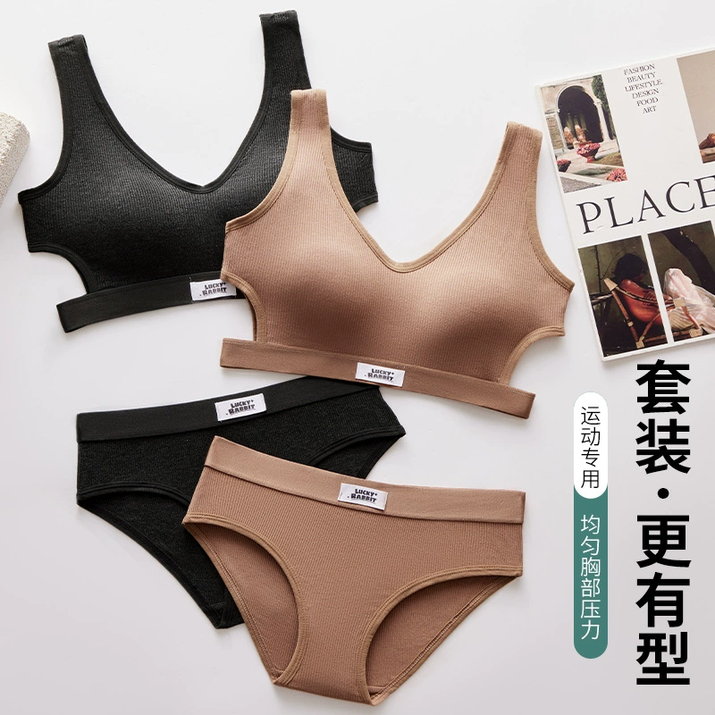 Underwear, sexy push up bra, supporting wireless bra, lace comfortable set