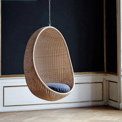 Muebles de exterior nórdicos, balcón, sofá de ratán individual, patio al aire libre, silla de ratán, mesa y silla impermeables, B & B