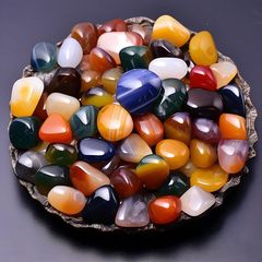 天然水晶瑪瑙原石カラー宝石工芸品幸運石蛍光石研磨魚筒石カラフルエネルギー石