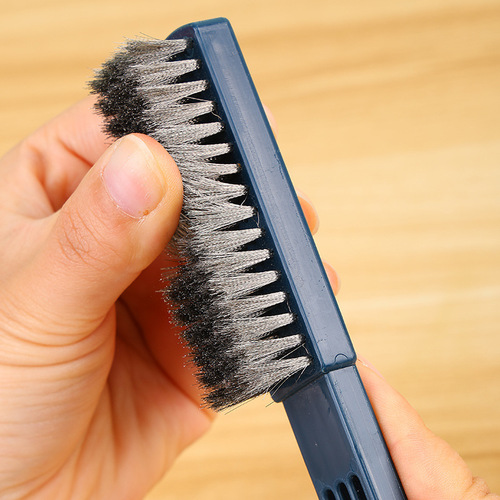 Plastic long handle steel wire brush for polishing, carving brush, industrial rust removal, polishing, cleaning, single and double row household brush