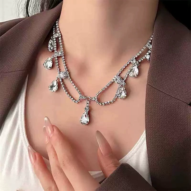 Серебряное ожерелье, цепочка для ключ-бумажника, стиль легкой роскоши, высококлассный стиль