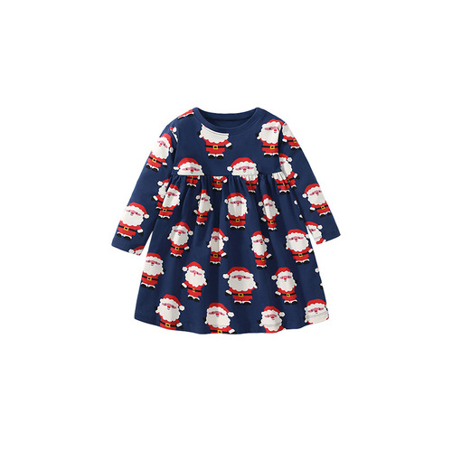 Little maven autumn European and American children's skirt long-sleeved girls' dress cute home pure cotton children's skirt