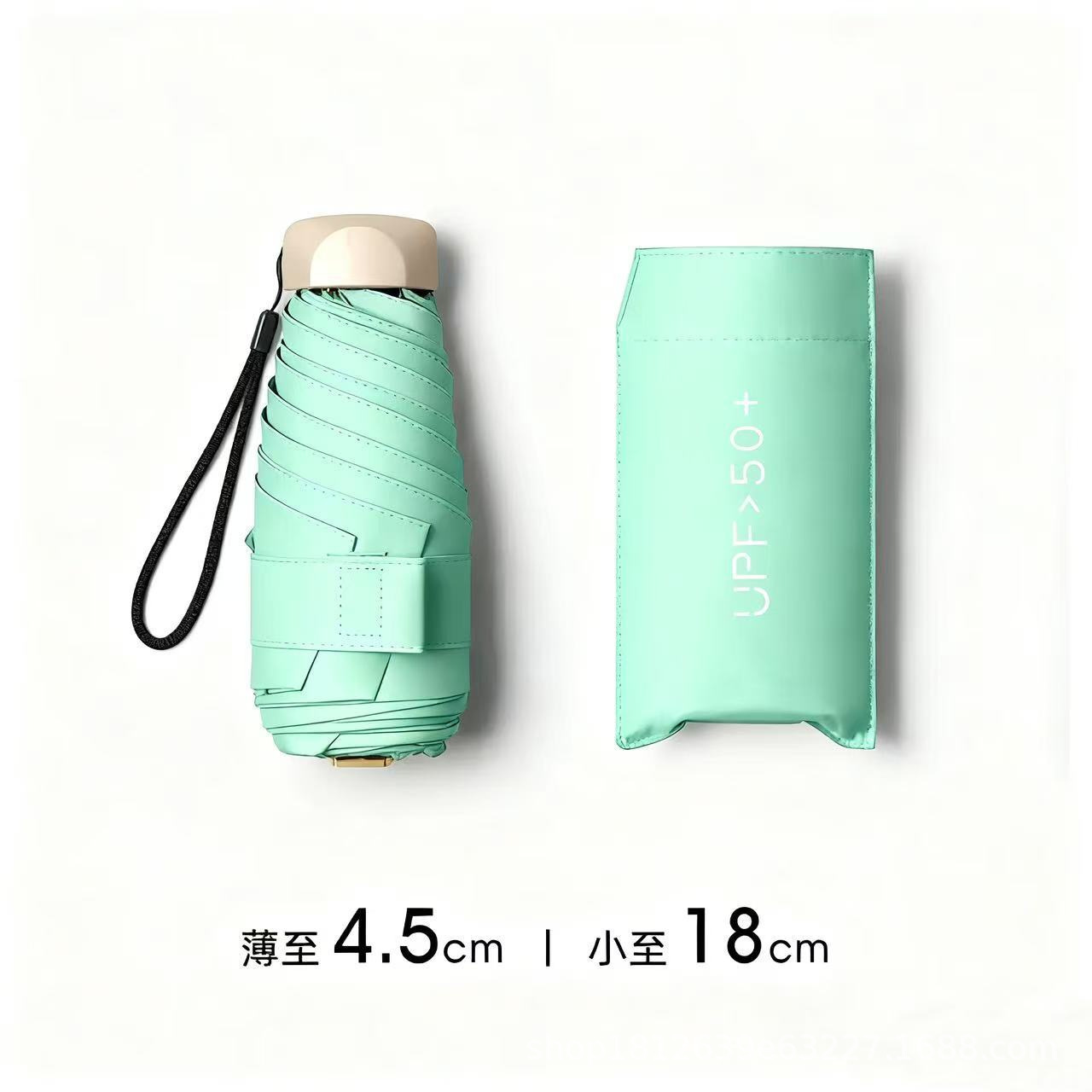 Sombrilla Plegable Anti-UV de Tela de impacto, Protección UV UPF 50+, Ultraligero, Plegable mini, para Sol y Lluvia image 14