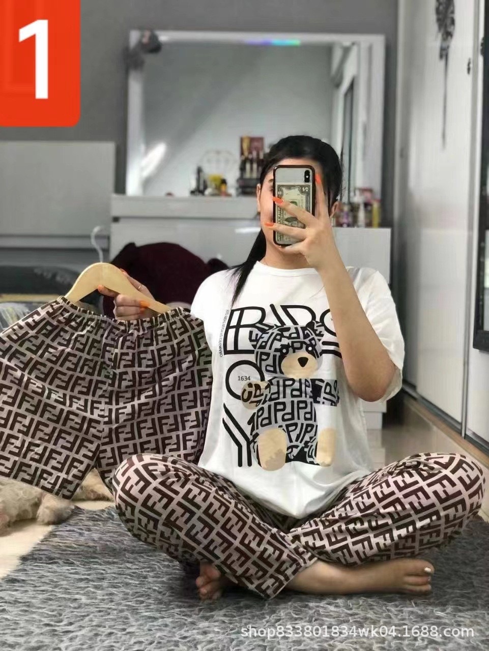 Pijamas transfronterizos de leche de verano pantalones de manga corta tres piezas de dibujos animados lindos ropa de hogar de comercio exterior de labu