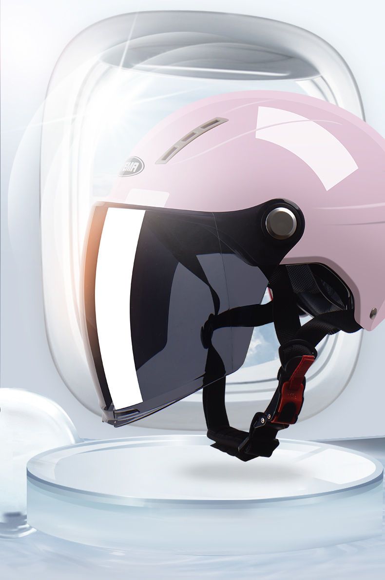 3C Certified Motorcycle Helmet Women Summer Sunscreen Half Helmet Men