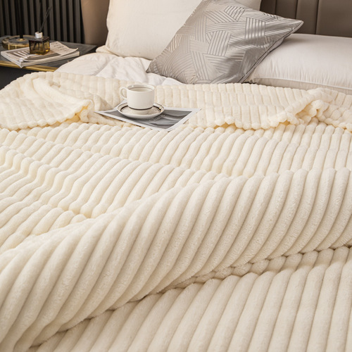 Texdream加厚仿兔绒简约高级毯子牛奶绒獭兔毛毯四季毛茸床上盖毯