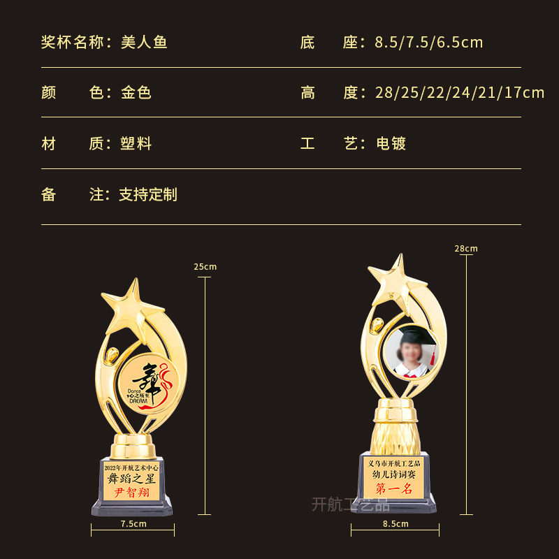 Trofeo de estudiante de vela medalla hueca creativa personalizada estrella de cinco puntas Premio DE LA COMPETENCIA trofeo foto imprimible