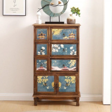 复古实木床头柜美式五斗柜欧美风玄关美式收纳柜复古床头柜复古风