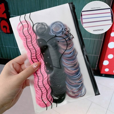 Banda de goma del lazo del pelo pequeña banda de pelo femenino cuerda de pelo de los niños cuerda de pelo chica banda de goma bebé no duele Pelo elástico accesorios para el cabello