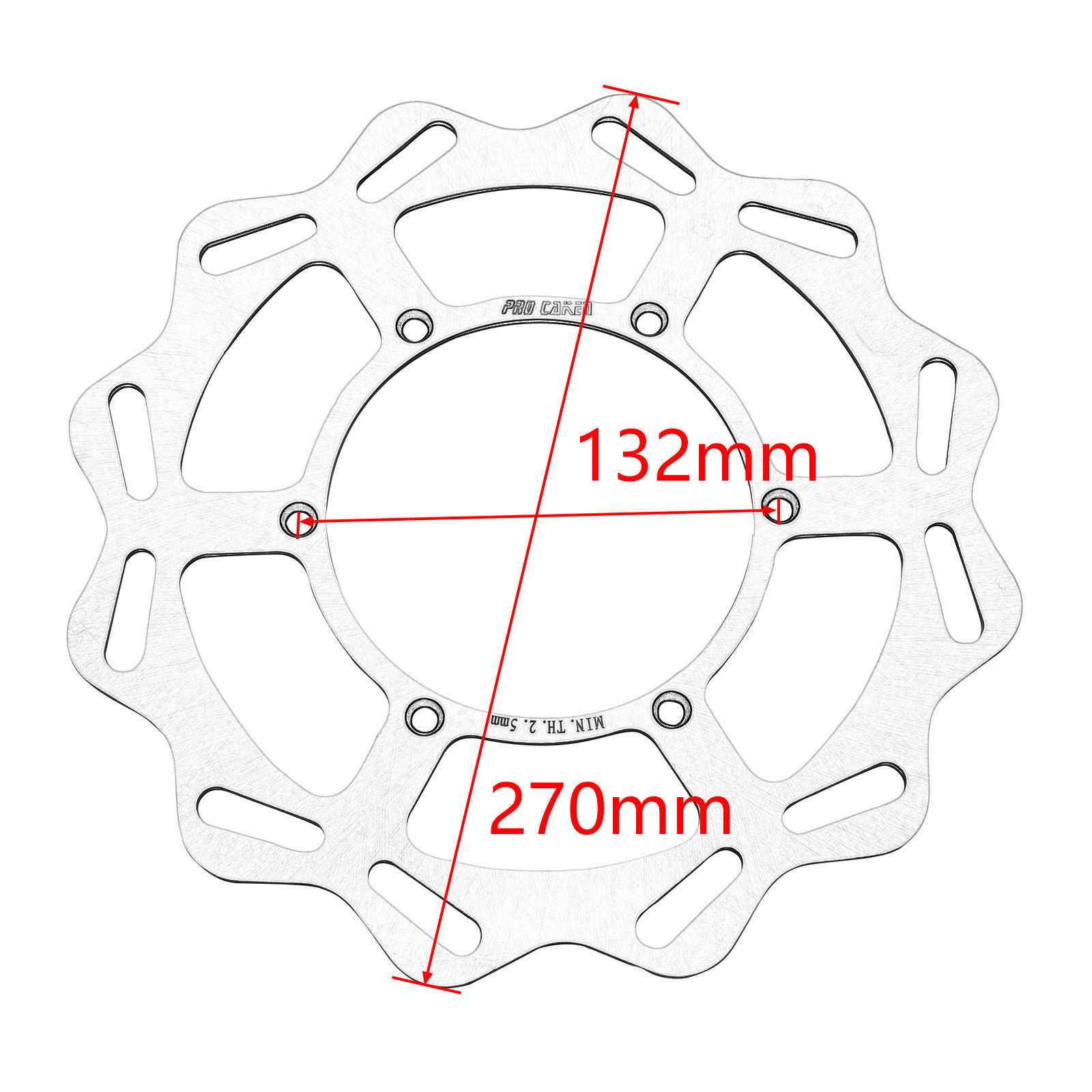 Suitable for Yamaha YZ YZF WR 250 450 rear brake disc, disc brake off-road motorcycle modification 240/245mm