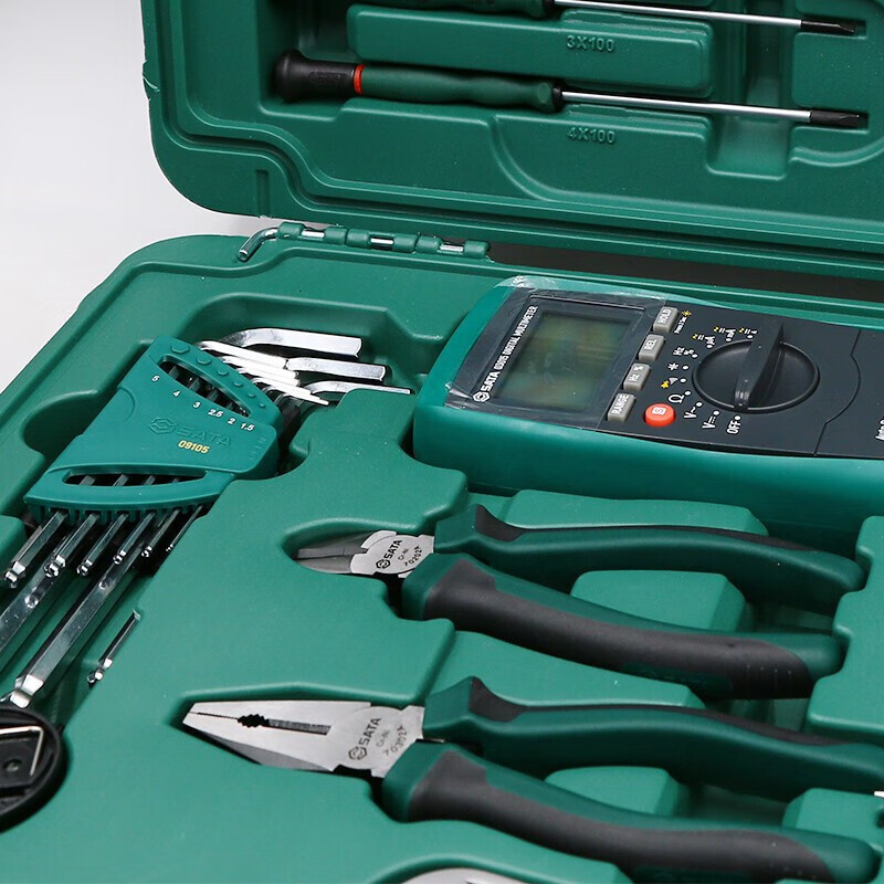 Set de herramientas de telecomunicaciones SATA 09535 de 56 piezas