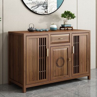 New Chinese Tea Cabinet Small Solid Wood Tea Cabinet Tea Table Side Cabinet Living Room Storage Tea Table Side Cabinet Solid Wood Tea Cabinet
