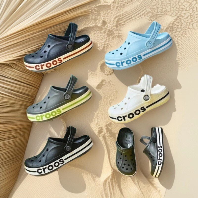 Cross New Beya Clogs Crocs Summer Couple Outer Wear Casual Non-Slip Toe Sandals and Slippers Breathable