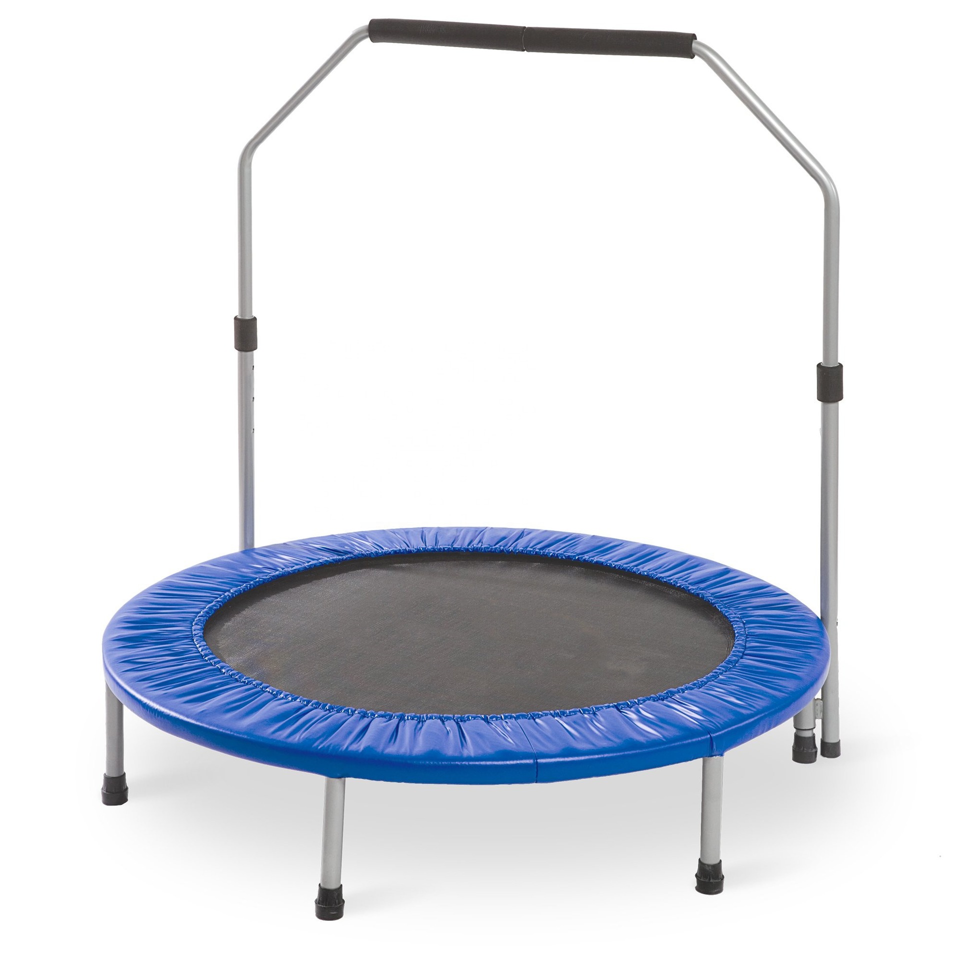 Folding Trampoline with Handrails for Adults, Gym Trampoline, Indoor Sports Trampoline, Foldable Spring Trampoline for Home Use