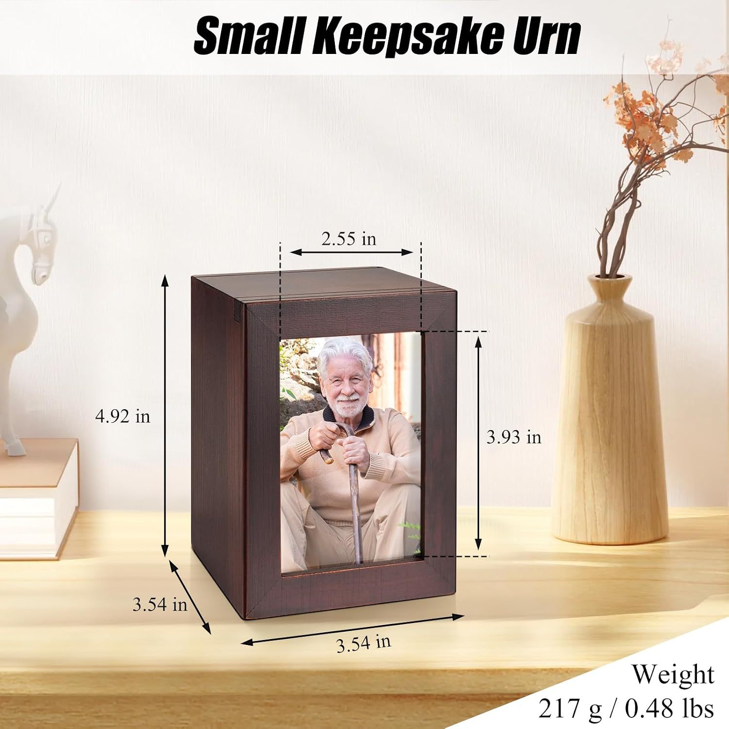 Caja de cenizas conmemorativa de perros y gatos, caja de almacenamiento de cenizas de madera para mascotas, caja de almacenamiento de mártires de animales sellada a prueba de humedad