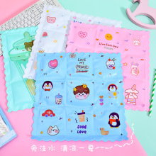 九宫格冰晶坐垫汽车凝胶坐垫儿童学生宠物冰凉垫少女心凝胶散热