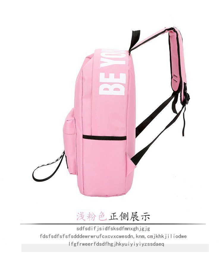 2026er koreanische Schultertasche mit Buchstabenmotiv für Jungen und Mädchen, Mittel- und Oberschüler, Schultasche für Damen mit großem Fassungsvermögen, Campus-Segeltuch-Rucksack