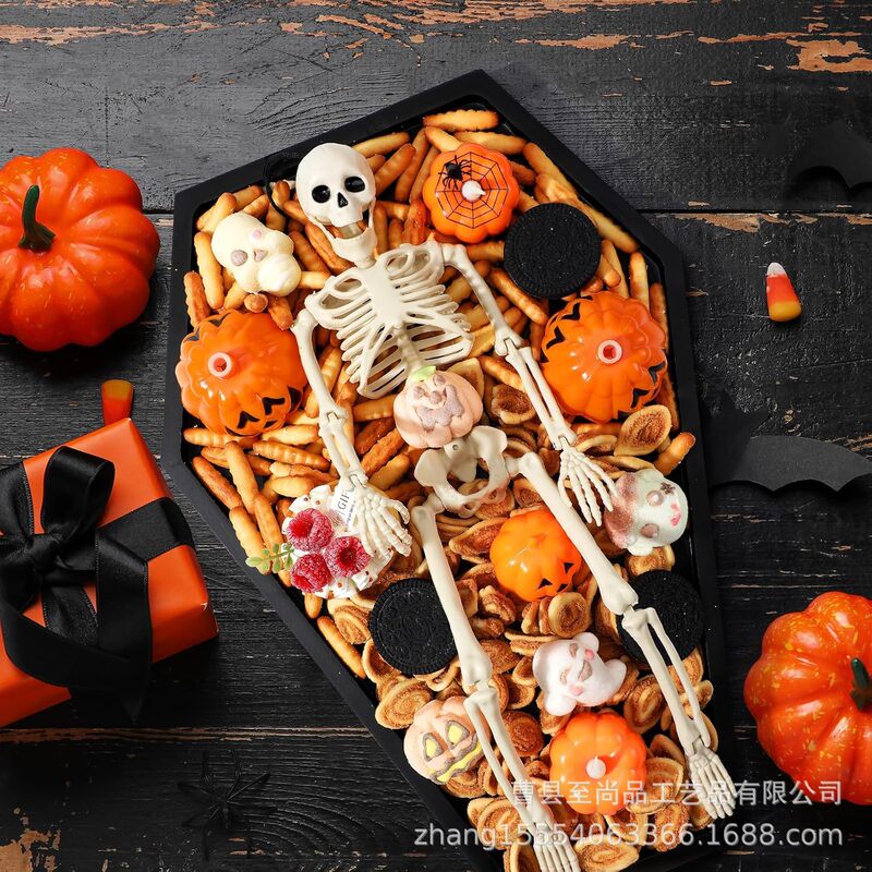 Wooden Cross-Border Halloween Tray Dessert Cookie Snack Tray Desktop Candy Decoration Gothic Presentation Wooden Cross-Border Halloween Tray Dessert Cookie Snack Tray Desktop Candy Decoration Gothic Presentation