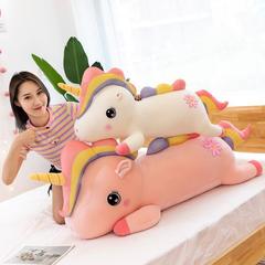 Cute Plush Unicorn Stuffed Animal Doll for Bed Sleeping Long Hug Pillow Birthday Gift for Girls
