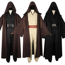 星球大战cos服装欧比旺绝地大师cosplay万圣节表演服连帽长斗篷