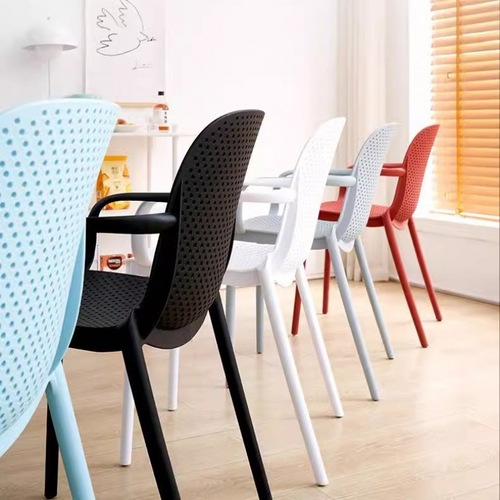 塑料椅子家用靠背椅加厚户外休闲椅现代简约餐桌椅北欧可叠放餐椅