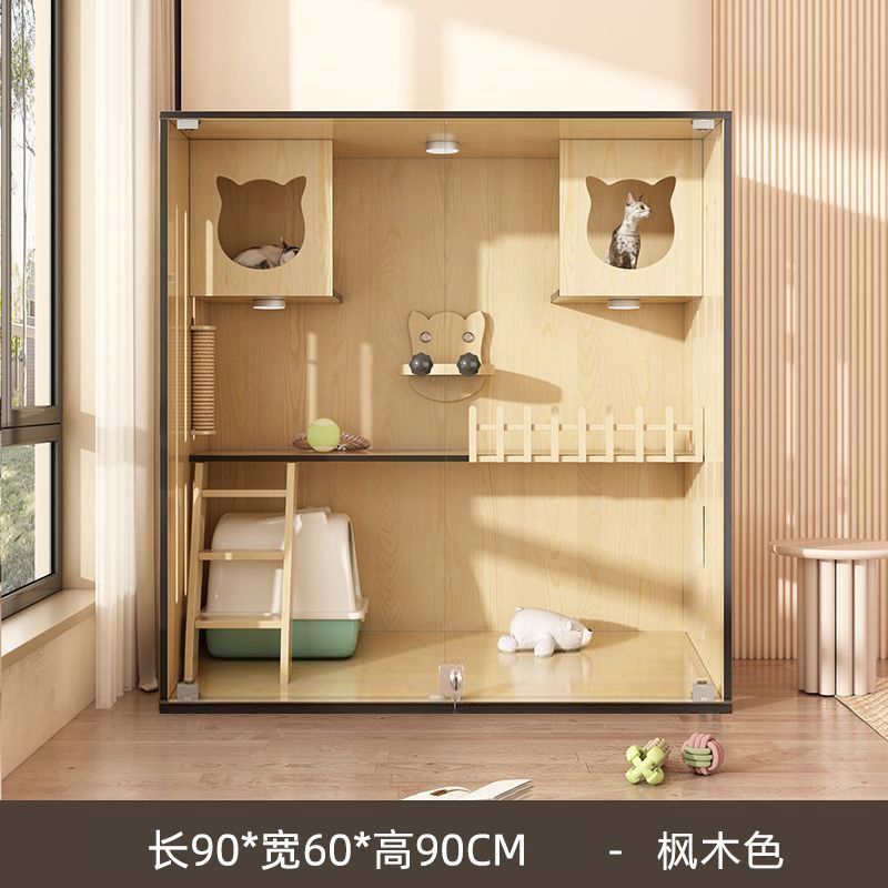 大空間ペットキャビネット猫ヴィラホーム高級屋内パノラマフリーキャットキャビネット猫ハウス猫カフェ用その他のキャビネット|undefined